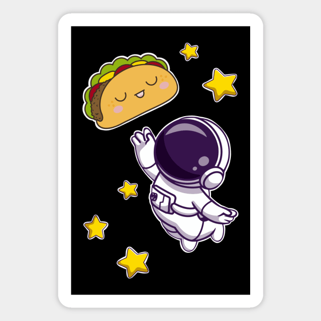 Space Taco Magnet by LefTEE Designs